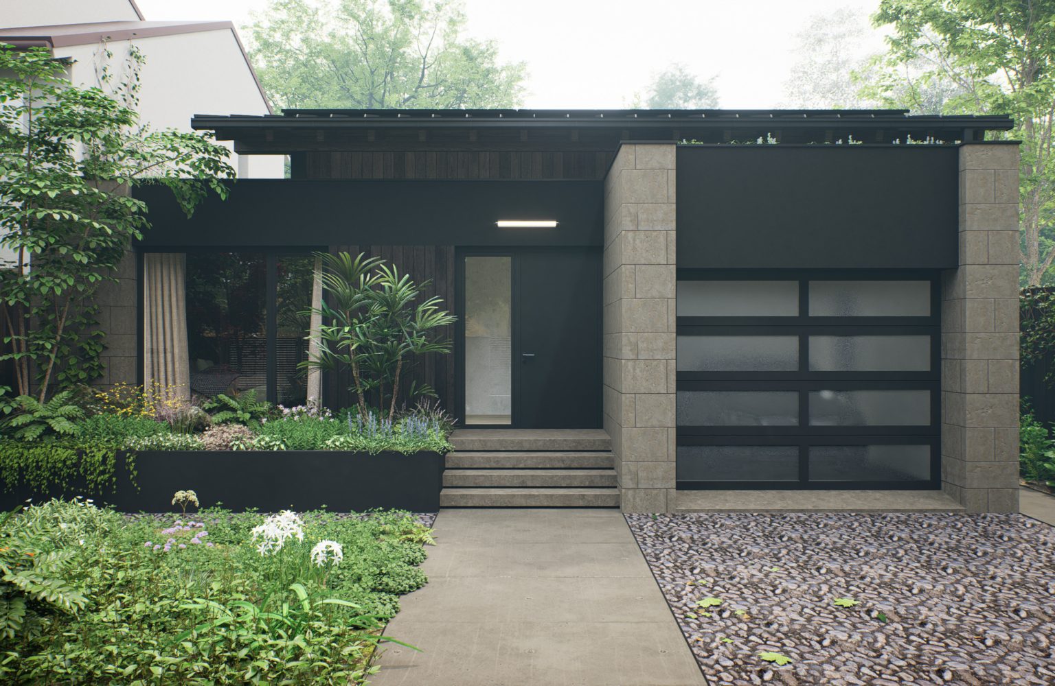Exterior render for proposal / Simulare exterior solutie propusa